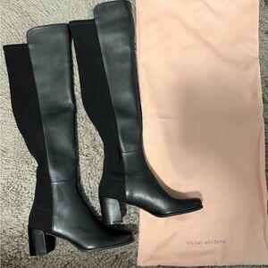 Stuart Weitzman Black Leather Boots